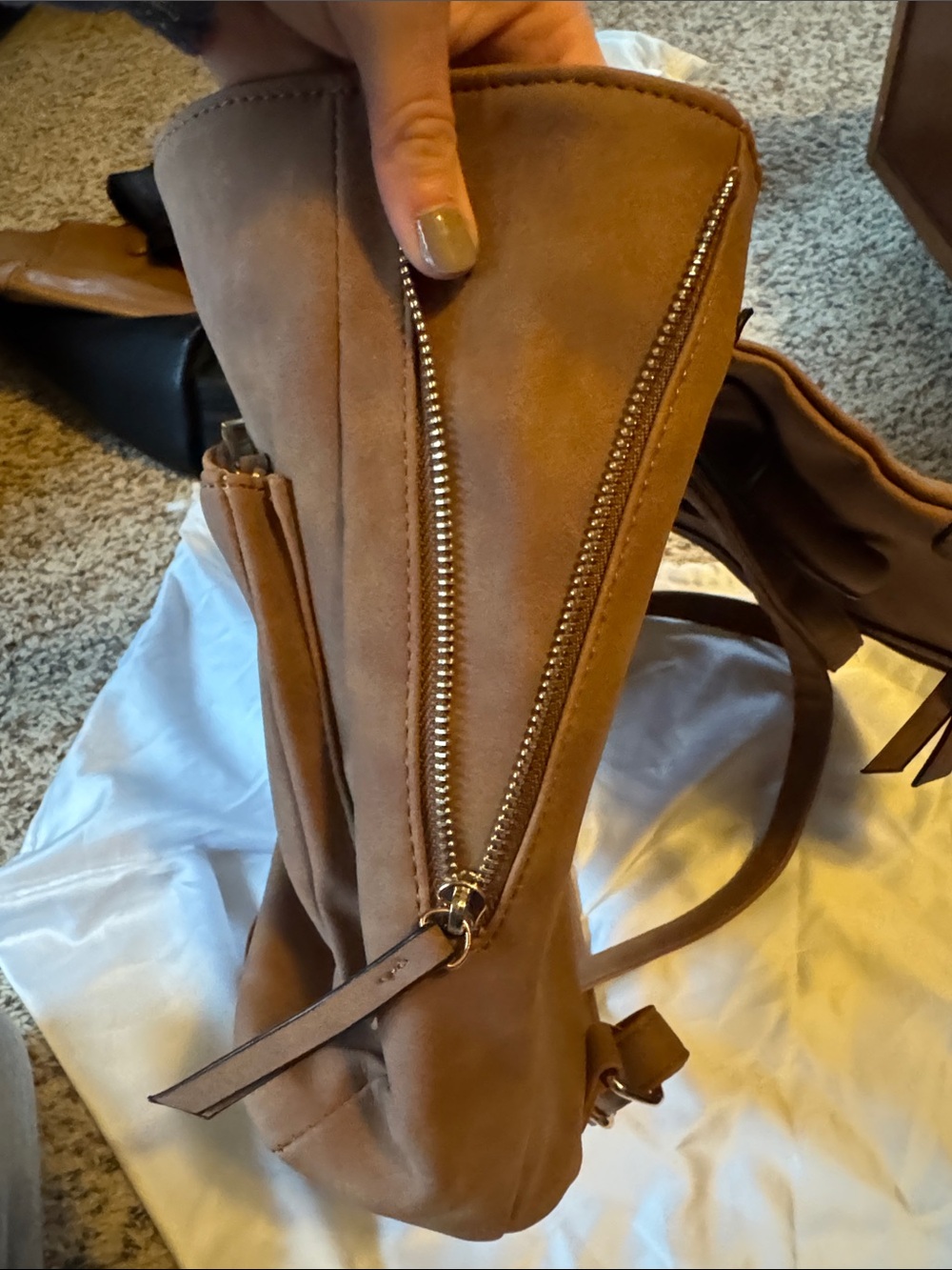 Brown Convertible Backpack - Picture 6 of 6